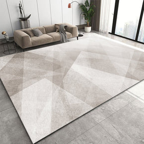 Brown Gradient Triangle Patterned Modern Area Rugs Polyester Carpets for Dining Room Office Bedroom Living Room Hall