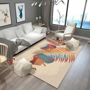 Leaf Pattern Beige Modern Simplicity Rugs for Living Room Dining Room Bedroom Hall