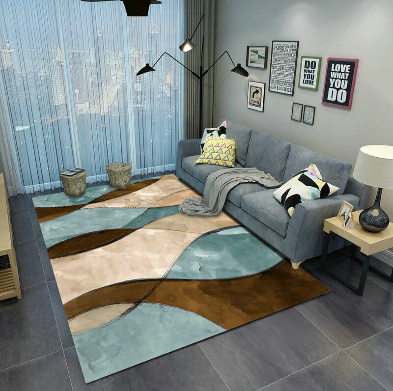 Abstract Geometric Pattern Modern Simplicity Rugs for Living Room Dining Room Bedroom Hall