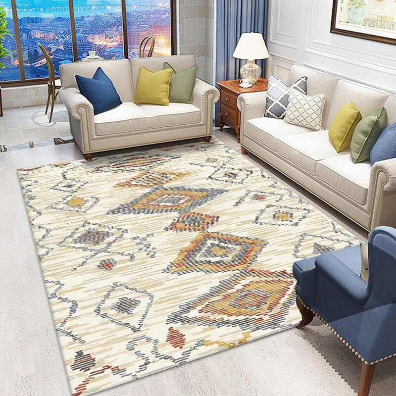 Beige Moroccan Area Rugs for Living Room Bedroom Dining Room Hall