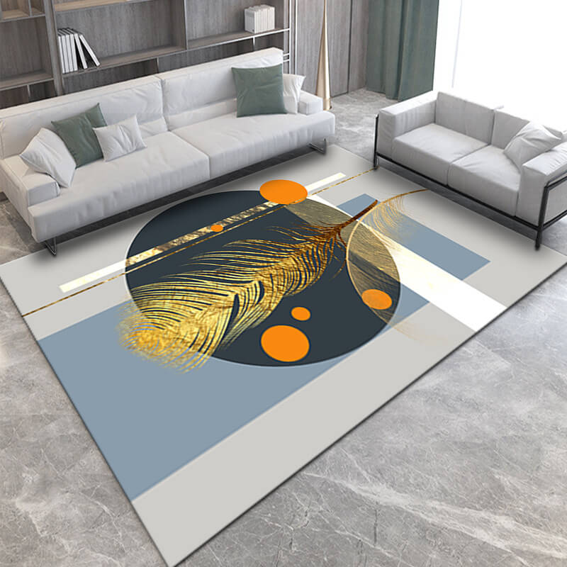 Light Luxury Simple Pattern Modern Rugs for Living Room Dining Room Bedroom Hall