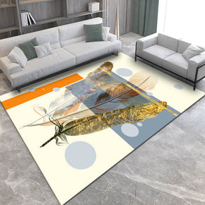 Feathers Pattern Modern Rugs for Living Room Dining Room Bedroom Hall