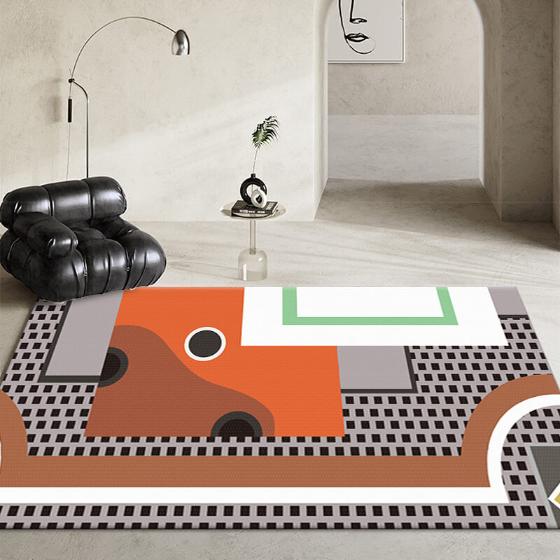 03 Colorful Abstract Geometric Pattern Modern Rugs for Living Room Dining Room Bedroom Hall
