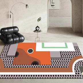 03 Colorful Abstract Geometric Pattern Modern Rugs for Living Room Dining Room Bedroom Hall