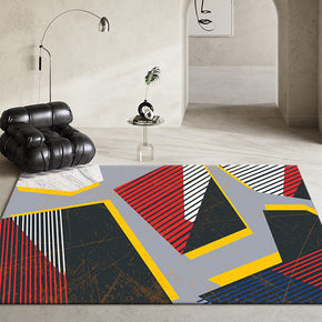 05 Colorful Abstract Geometric Pattern Modern Rugs for Living Room Dining Room Bedroom Hall