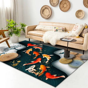 Red Carp Pattern Modern Simple Rugs For Living Room Dining Room Bedroom