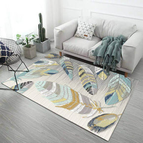 Lifelike Feathers Pattern Modern Concise Rugs for Living Room Dining Room Bedroom 08