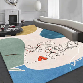 Abstract Stick Figure Pattern Modern Rug For Bedroom Living Room Sofa Rugs Floor Mat