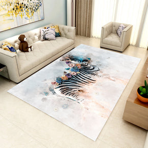 Zebra Printed Pattern Rugs for Living Room Dining Room Bedroom