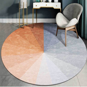 Gradient Blue Orange Pattern Round Rugs for Living Room Dining Room Kids room