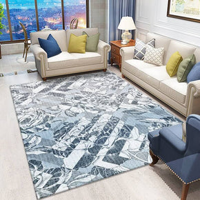 Blue Pattern Area Rugs for Living Room Dining Room Bedroom Hall