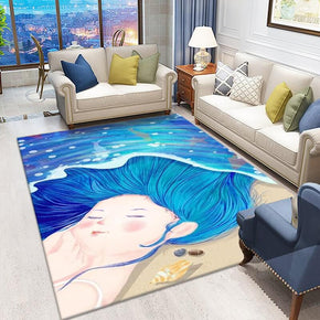 Cartoon Sleeping Beauty Pattern Area Rugs for Living Room Dining Room Bedroom Hall