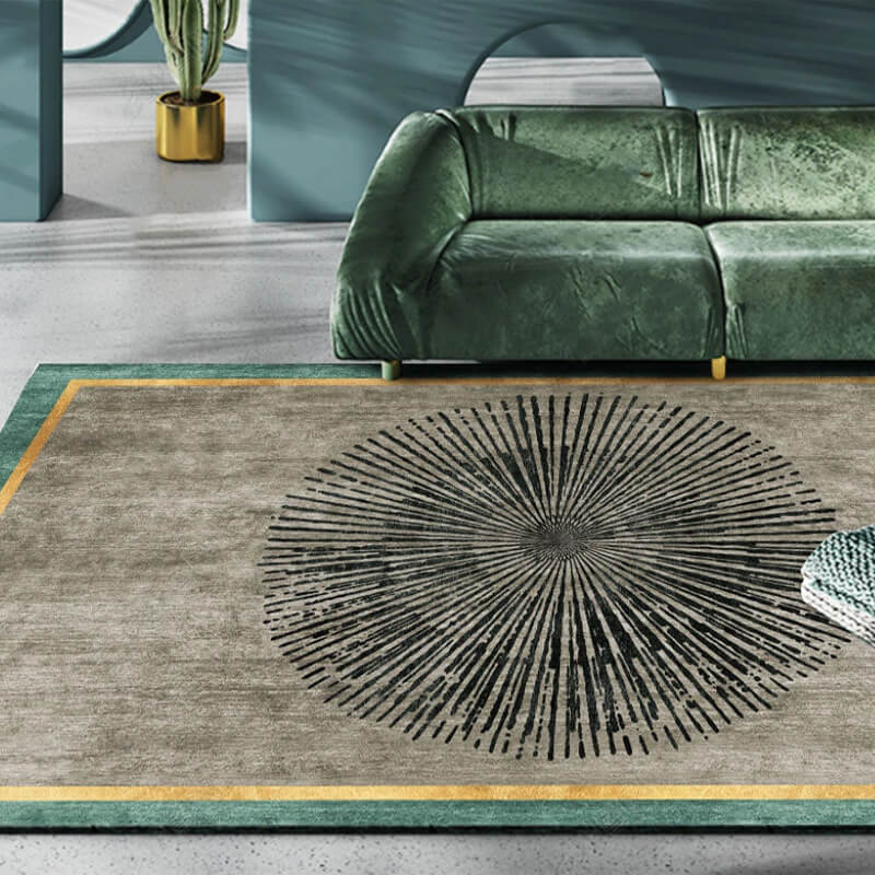 Circle Made Up of Lines Pattern Modern Light Luxury Rug For Bedroom Living Room Sofa Rugs Floor Mat