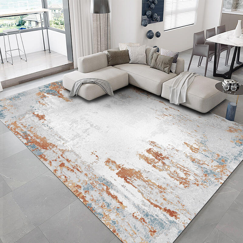 Red Water Ink Gradient Pattern Modern Abstract Rug For Bedroom Living Room Sofa Rugs Floor Mat