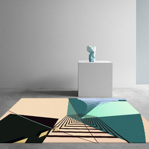 Colorful Solid Geometric Pattern Modern Simplicity Rug For Bedroom Living Room Sofa Rugs Floor Mat