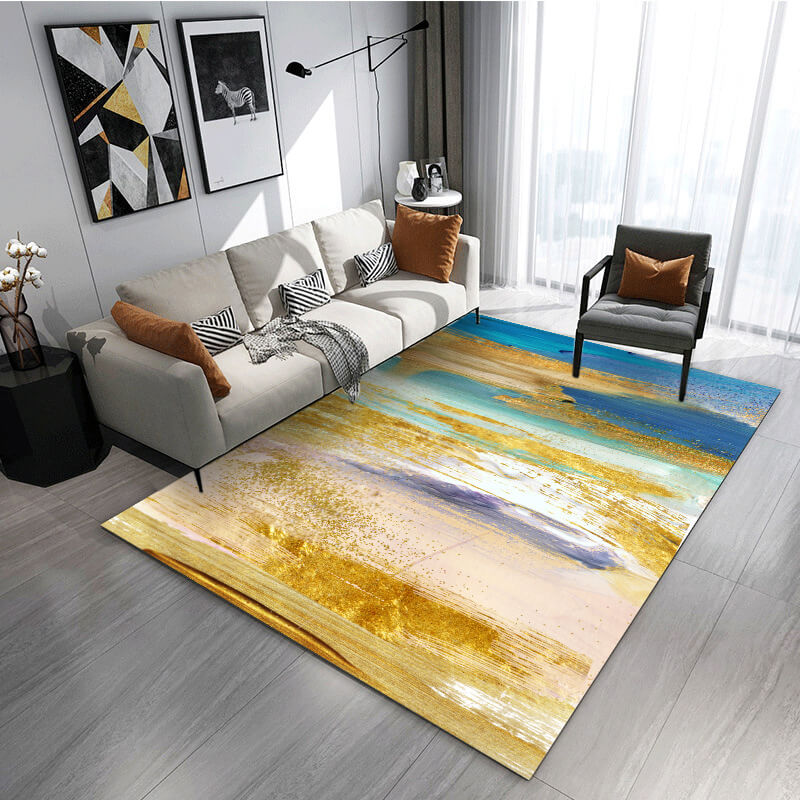 Beautiful Ink Abstract Gradient Pattern Modern Rug For Bedroom Living Room Sofa Rugs Floor Mat 01