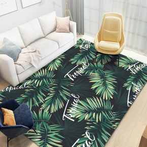01 Green Leaves Pattern Area Rugs for Living Room Dining Room Bedroom Hall