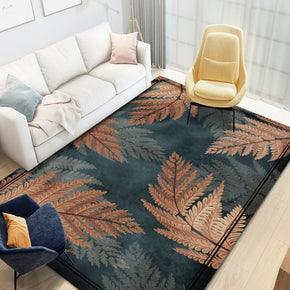 02 Brown Leaves Pattern Area Rugs for Living Room Dining Room Bedroom Hall