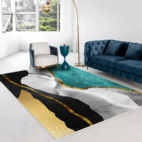 Green Modern Minimalist Abstract Pattern Rugs For Living Room Dining Room Bedroom 02
