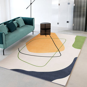 Simple Abstract Geometric Color Block Pattern Rugs For Living Room Dining Room Bedroom 04