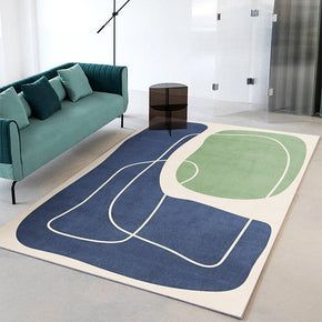Simple Abstract Geometric Color Block Pattern Rugs For Living Room Dining Room Bedroom 05