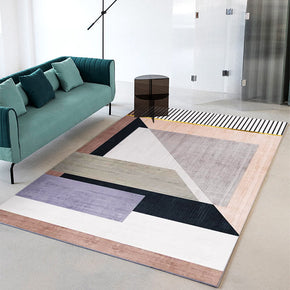 Simple Abstract Geometric Color Block Pattern Rugs For Living Room Dining Room Bedroom 08