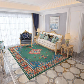Traditional Green Carpets Printed Polyester Area Rugs Floor Mat for Living Room Hall Office