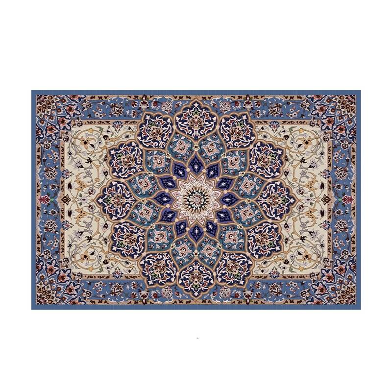 Floral Traditional Purple Carpets Printed Polyester Area Rugs Floor Mat for Living Room Hall Office