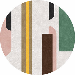 Modern Simplicity Pattern Printed Round Area Rugs for Living Room Bedroom Office