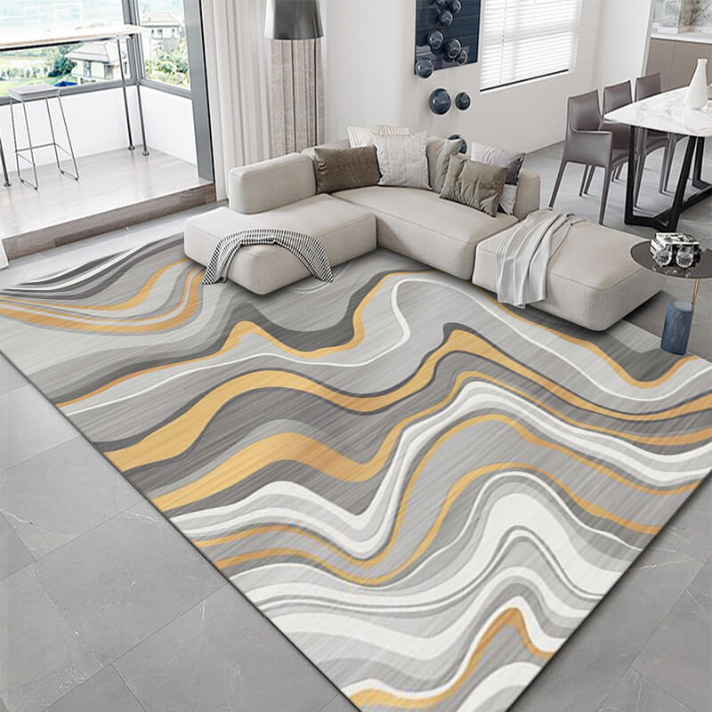 Concise Water Ink Stitching Pattern Modern Carpets For Bedroom Living Room Sofa Rugs 03