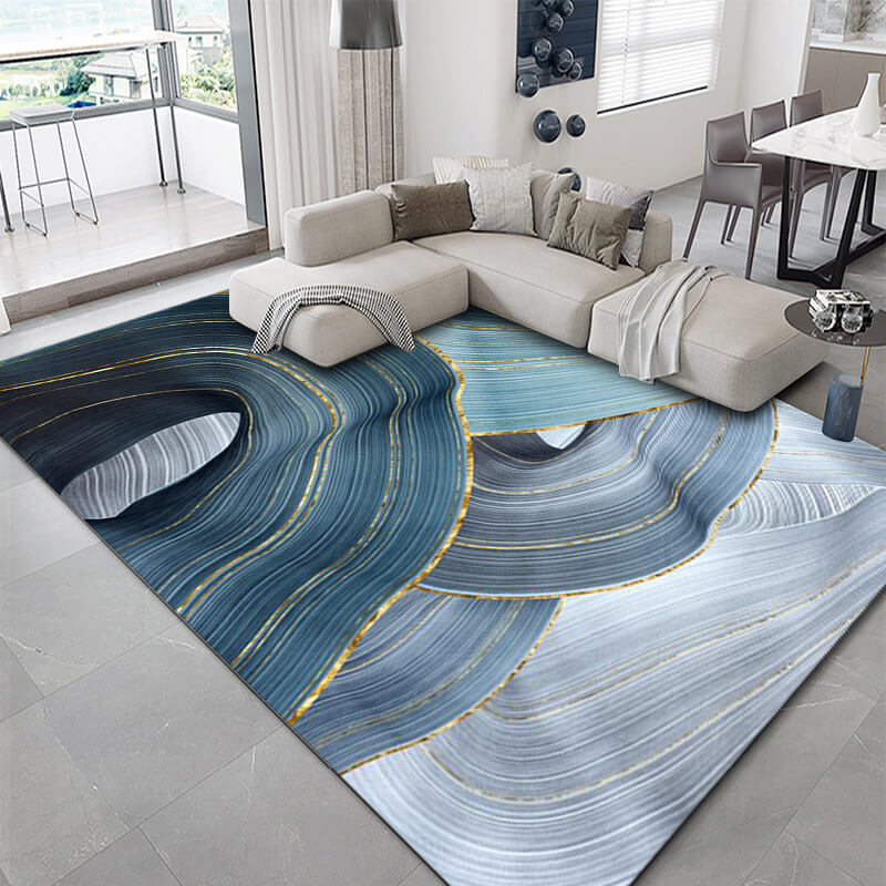Concise Water Ink Stitching Pattern Modern Carpets For Bedroom Living Room Sofa Rugs 05