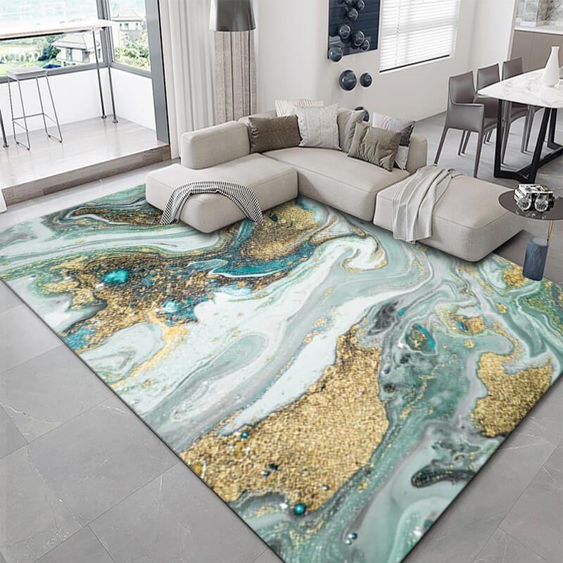Concise Water Ink Stitching Pattern Modern Carpets For Bedroom Living Room Sofa Rugs 12