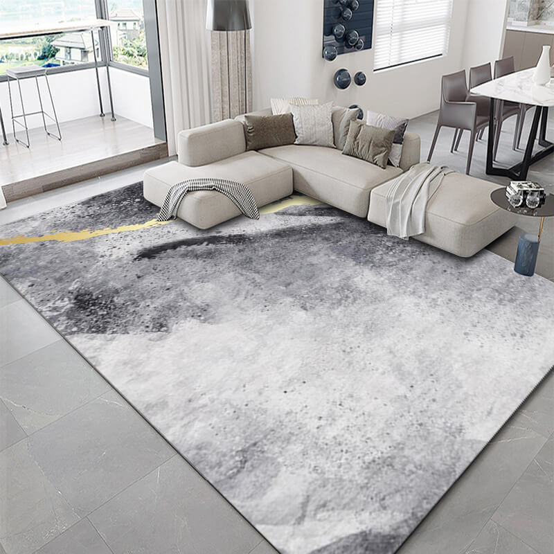 Concise Water Ink Stitching Pattern Modern Carpets For Bedroom Living Room Sofa Rugs 17