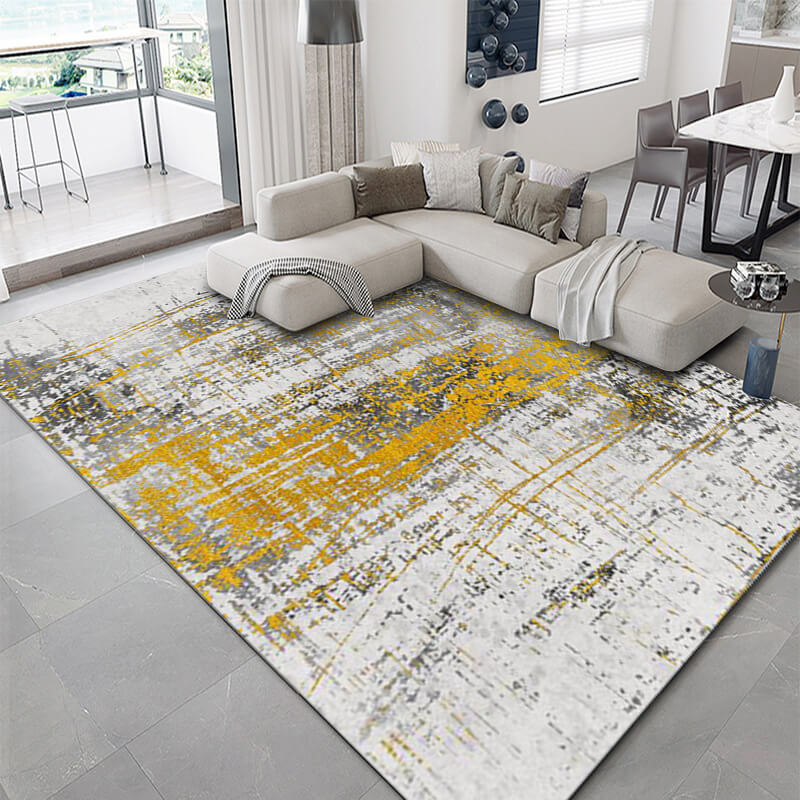 Concise Water Ink Stitching Pattern Modern Carpets For Bedroom Living Room Sofa Rugs 18
