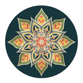 Beautiful Bohemian Pattern Floral Round Area Rugs for Living Room Bedroom Office Hall Office