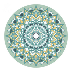 Green Flower Pattern Round Area Rugs for Living Room Office Bedroom Office Hall