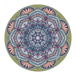 Multicolor Flower Pattern Round Area Rugs for Living Room Office Bedroom Office Hall