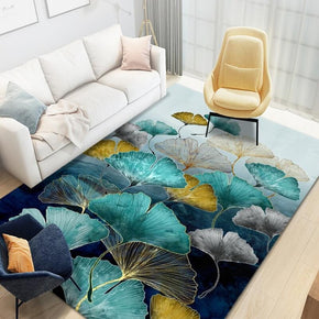 Simple Ginkgo Leaves Pattern Modern Botanical Rugs for Living Room Hall Dining Room Office 04
