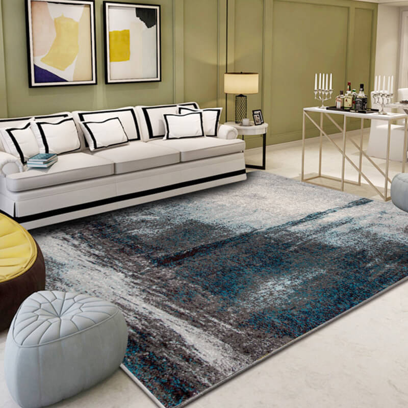 Gray-brown Gradient Abstract Pattern Modern Polyester Carpets Area Rugs for Living Room Bedroom Hall