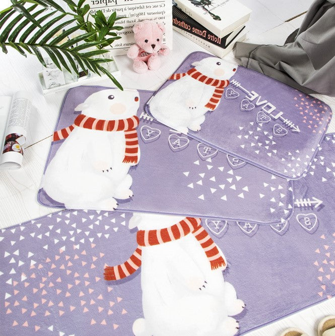 Cartoon Cute Dog Pets Patterned Entryway Doormat Runners Rugs Kitchen Bathroom Anti-skip Mats