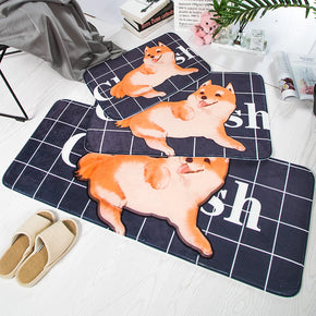 Cartoon Cute Dog Pets Patterned Entryway Doormat Runners Rugs Kitchen Bathroom Anti-skip Mats