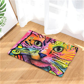 Colour Cat Patterned Entryway Doormat Rugs Kitchen Bathroom Anti-slip Mats 05