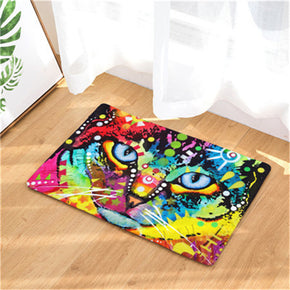 Colour Cat Patterned Entryway Doormat Rugs Kitchen Bathroom Anti-slip Mats 06