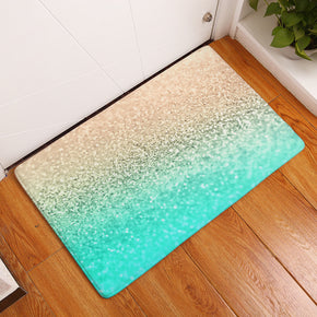 Blue Yellow Gradient Sequins Patterned Entryway Doormat Rugs Kitchen Bathroom Anti-slip Mats