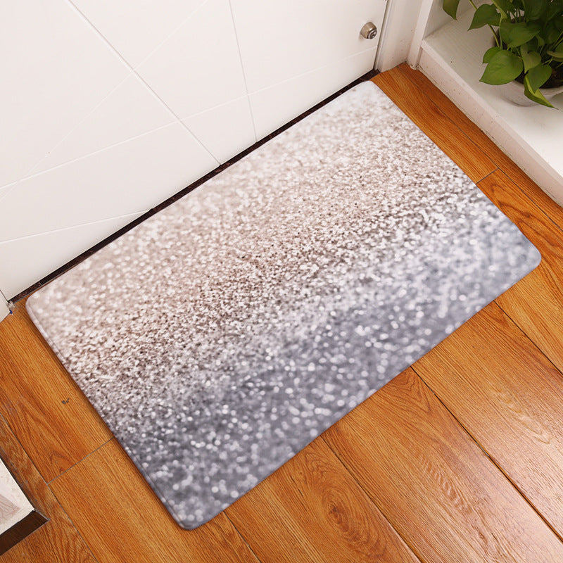 Silver Grey Gradient Sequins Patterned Entryway Doormat Rugs Kitchen Bathroom Anti-slip Mats