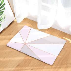 Warm Colour Divergent Geometry Pattern Entryway Doormat Rugs Kitchen Bathroom Anti-slip Mats