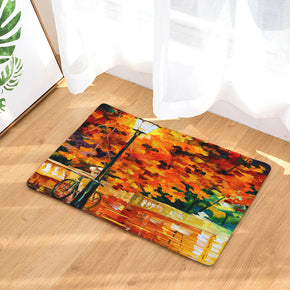 Oil Painting Patterned Entryway Doormat Rugs Kitchen Bathroom Anti-slip Mats 04