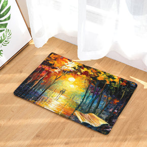 Oil Painting Patterned Entryway Doormat Rugs Kitchen Bathroom Anti-slip Mats 05