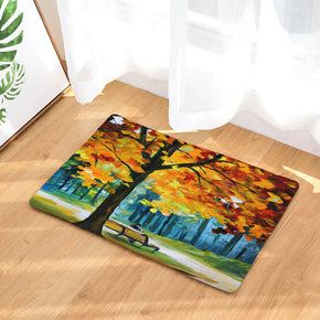 Oil Painting Patterned Entryway Doormat Rugs Kitchen Bathroom Anti-slip Mats 06