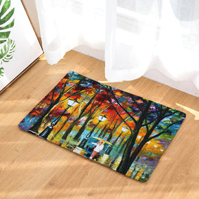 Oil Painting Patterned Entryway Doormat Rugs Kitchen Bathroom Anti-slip Mats 07